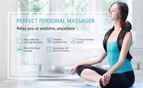 MEDITIVE Electric Massager for Neck, Shoulder and Back Pain Relief with ...