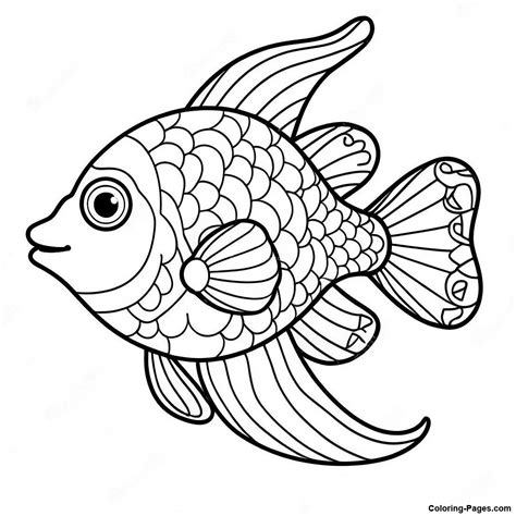 Rainbow Fish Color Page