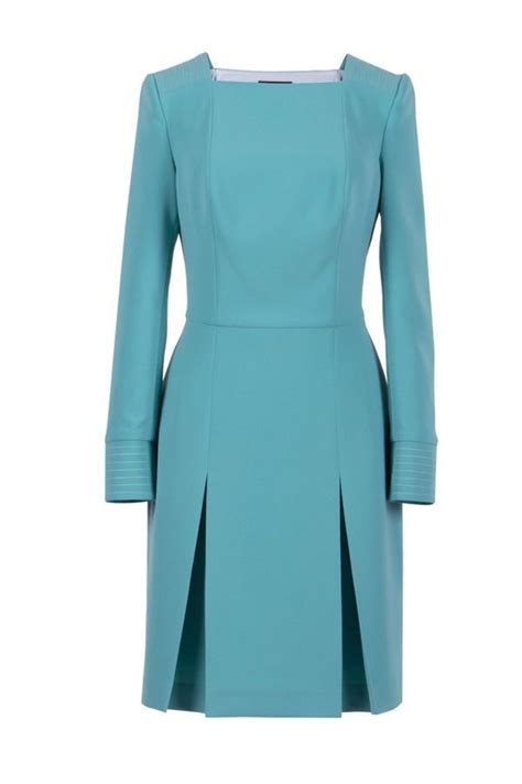 light blue long sleeve dress