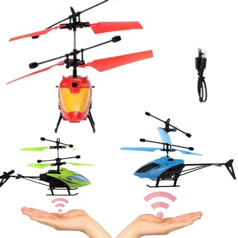 QueenZomy Plastic Helicopter Toy for Boys Age 4+ Years, Gravity Sensor ...