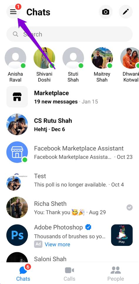 Image result for Messenger Notification Empty Messeg