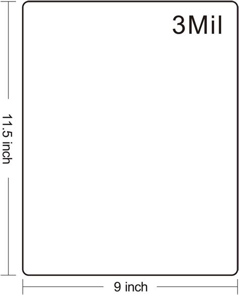 Buy KTRIO Laminating Sheets, Holds 8.5 x 11 Inch Sheets 200 Pack, 3 Mil ...