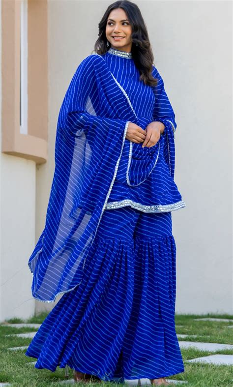 Morani Bandhani Sharara Set – House Of Jamoti