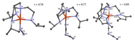 Five-Coordinated Geometries from Molecular Structures to Solutions in ...