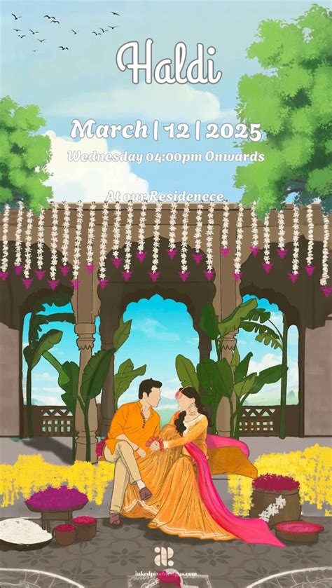 Procreate-Crafted wedding Invitation (Canva Template) – Inked Pixel Designs
