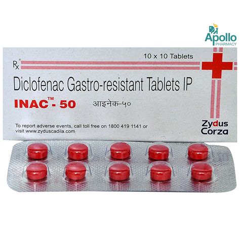 Inac-50 Tablet | Uses, Side Effects, Price | Apollo Pharmacy