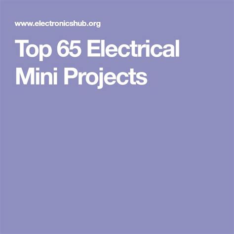 Electrical Mini Project Topics 的图像结果