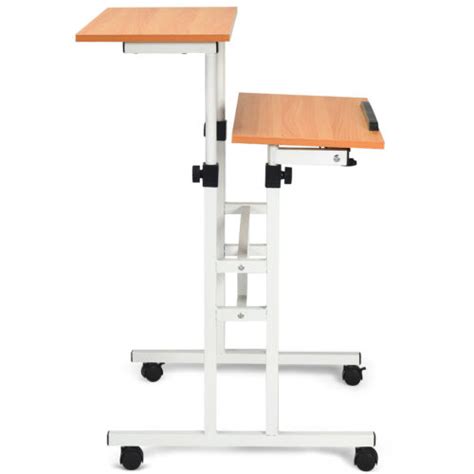 2in1 Mobile Standing Desk Height Adjustable Sit India | Ubuy