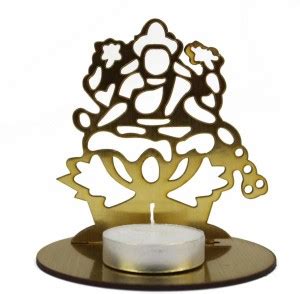 mushti Laxmi/Lakshmi Ji Shadow Lamps Tealight Candle Holder Stand Brass ...