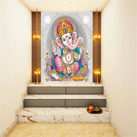 Ganpati Painting Self Adhesive Sticker Poster – Myindianthings