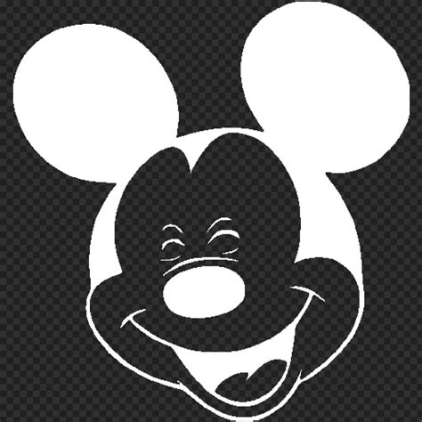 Transparent Mickey Mouse Face White Silhouette | Citypng