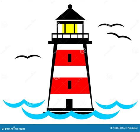 Base Lighthouse Stock Illustrations – 37 Base Lighthouse Stock ...