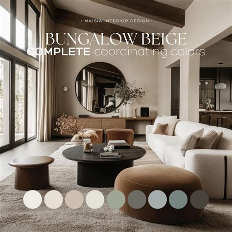 BUNGALOW BEIGE Sherwin Williams Color Palette Whole House Paint Palette ...