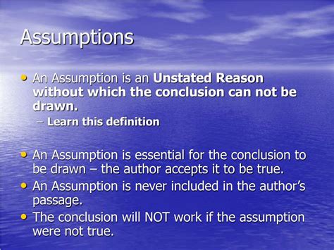 Assumptions Explained 的图像结果