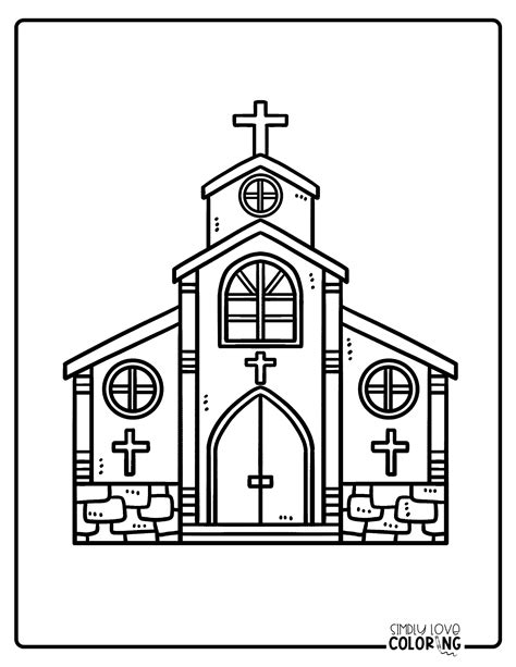 Church Coloring Pages (Free PDF Printables) - Simply Love Coloring