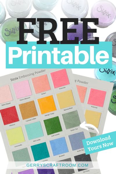 Image result for Embossing Powder Color Chart