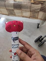 Buy Pikipo Kitty Face Rattle Soft Toy with Squeeze Handle for Squeaky ...