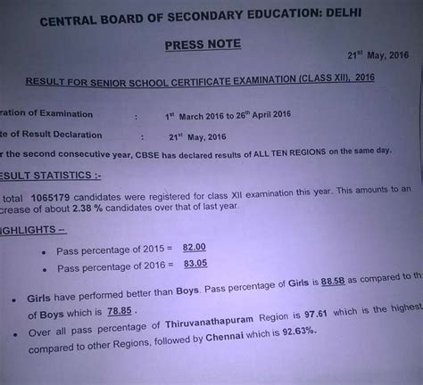 Image result for CBSE Class 12 Results Example
