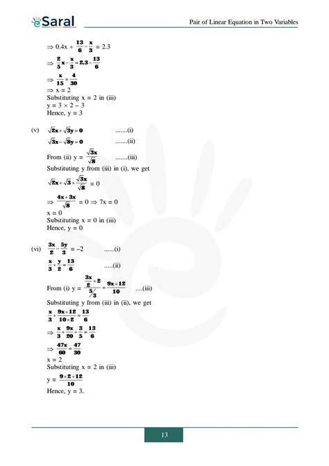 NCERT Solutions for Class 10 Maths chapter 3 - Pair of Linear Equations ...