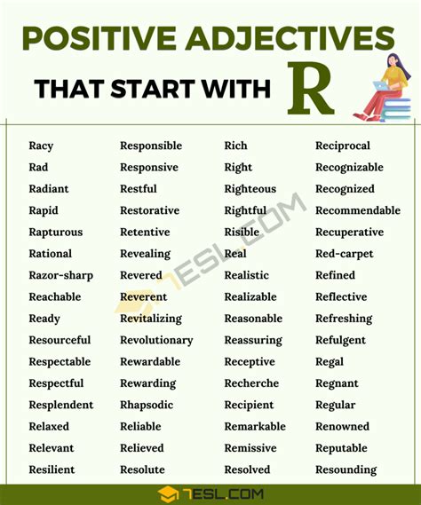 131 Positive Adjectives that Start with R | R Words to Describe Someone ...