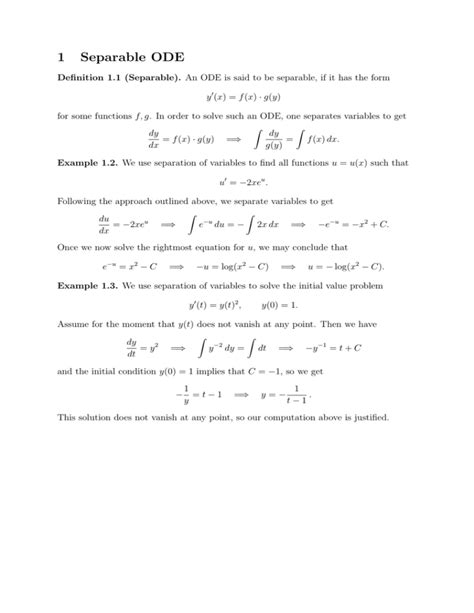 Image result for Separable DE Examples