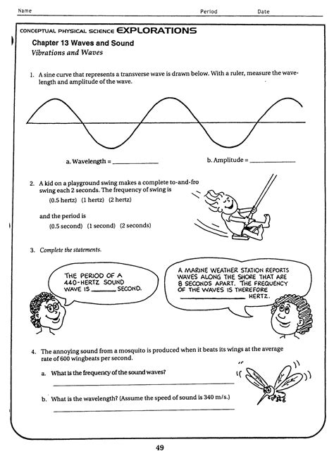 Physical Science Basics Waves Worksheet Answers - Scienceworksheets.net