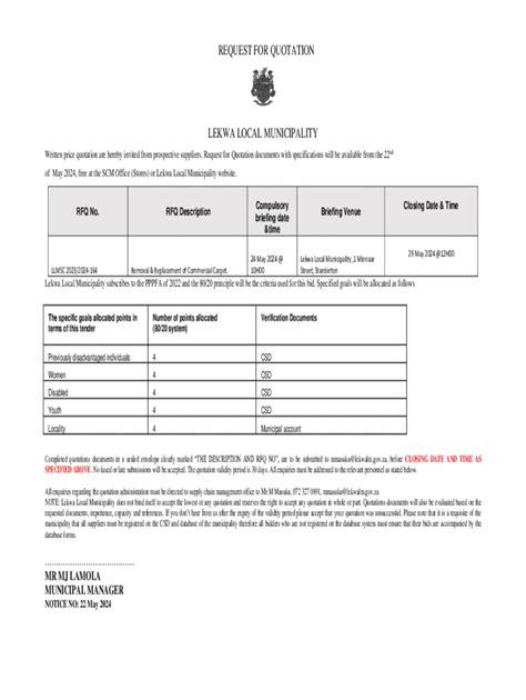 Fillable Online lekwalm gov Government Procurement Guide for Suppliers ...