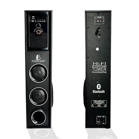 BASSBUDDY Bluetooth Tower Speaker Music System for Home TS 50 - Wooden ...