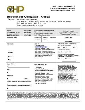 Request for Quotation Goods Doc Template | pdfFiller