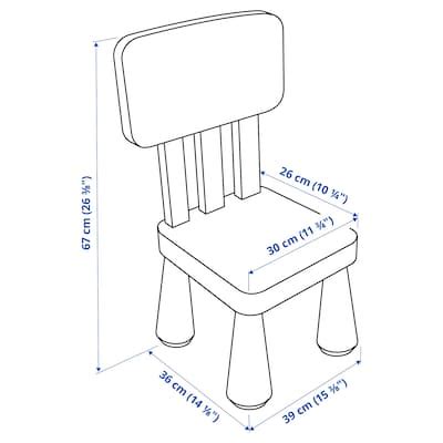 MAMMUT children's chair, in/outdoor/light blue - IKEA
