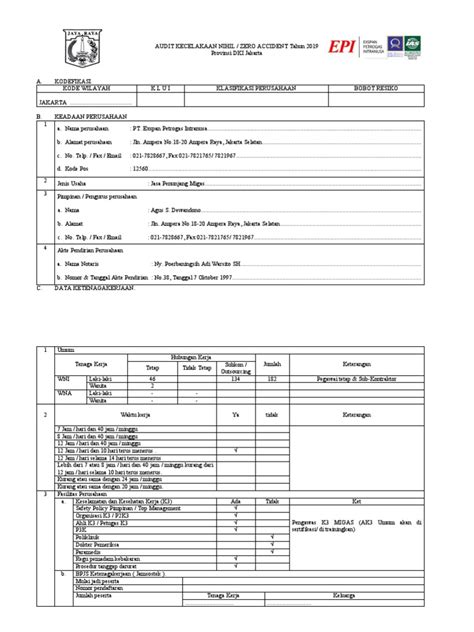 Image result for Audit Form Examples