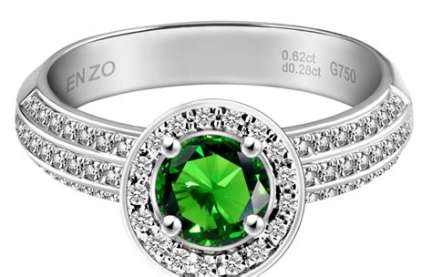 【ENZO18K白金镶透辉石及钻石戒指戒指】价格_图片_怎么样_材质_腕表之家