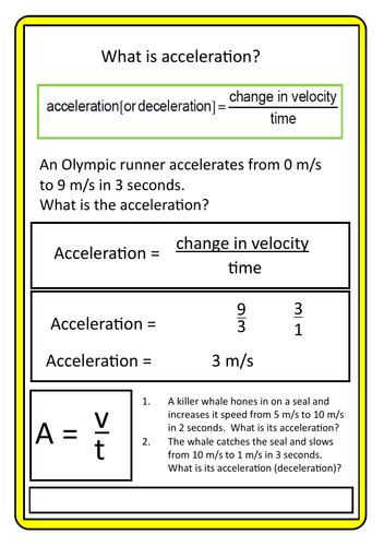 Image result for Acceleration Integration Worksheet