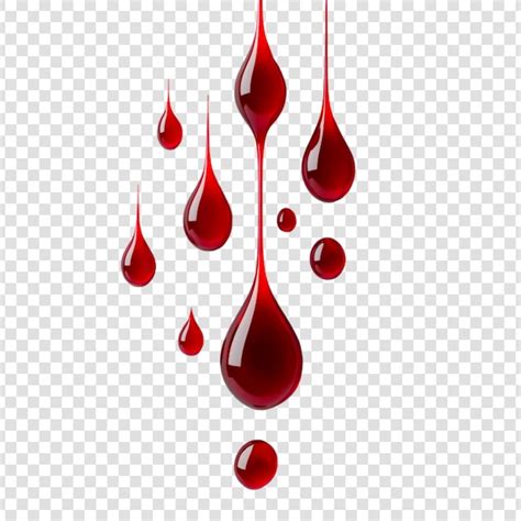 Des gouttes de liquide rouge tombant sur un fond isolé | PSD généré à ...