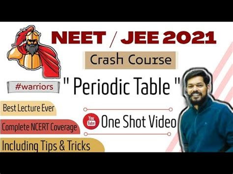 Periodic Table in One Shot (NCERT) Video Lecture - Chemistry Class 11 ...