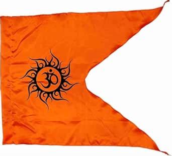 Poveria Aum Printed Flag Saffron Kesariya Orange Color Saffron Flag ...