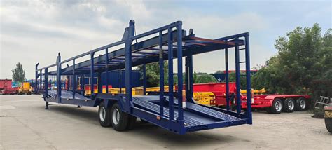 2 Axle Car Carrier Vehicle Transportation Lowbed Semi Trailer - China Trailer and Car Carrier