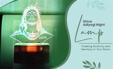 Buy DIONA Plastic Night Lamp Shiva Adiyogi Sadhguru 3D Illusion Home ...