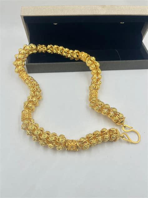 1 GRAM GOLD FORMING FLOWER GOP CHAIN FOR MEN DESIGN A-128 – Radhe Imitation