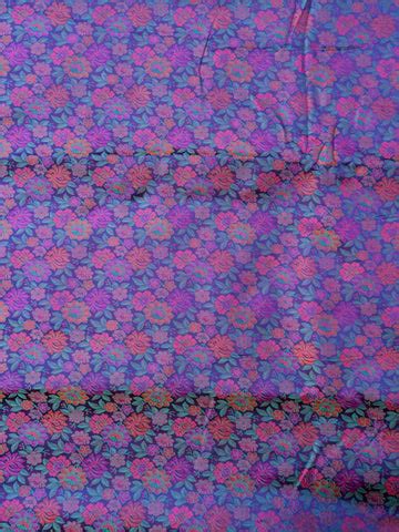 Handloom Banarasi Tanchoi Silk Peonies Fabric – Khinkhwab