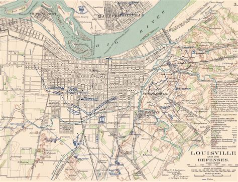 City map Louisville Kentucky