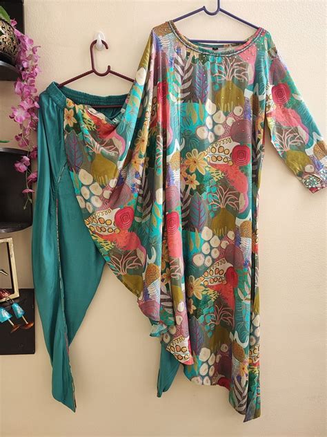 Co-ord set with one side kaftan. Dhoti pant and kurti set – Neel ...