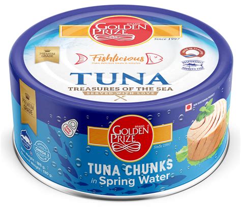 Golden Prize Canned Tuna Chunks in Spring Water, 185g (Pack of 1 ...