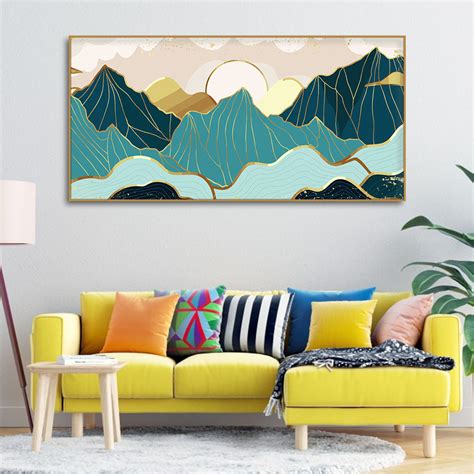 Sunrise Abstract Mountains Canvas wall Painting – Homcraft