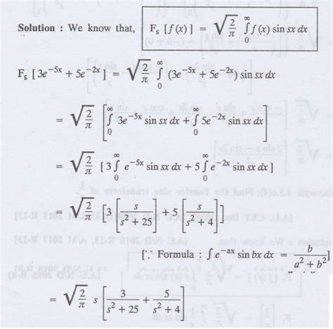 Fourier Sine & Cosine Transforms - Examples
