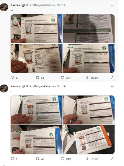 Fired Starbucks employee leaks every drink recipe online. Viral thread ...