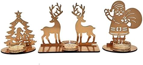 Buy TIED RIBBONS Set of 2 Reindeer Tealight Candle Holders with Glass ...