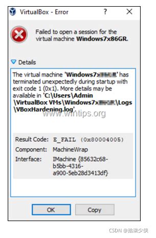 VirtualBox Rolling Back Error 的图像结果