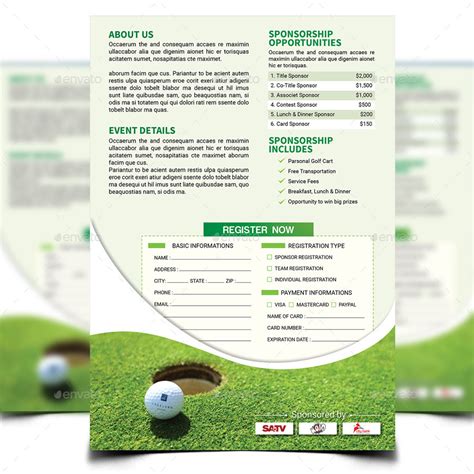 Golf Tournament Flyer Template 的图像结果