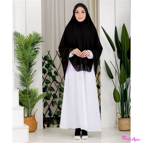 Khimar Alia – Black | PrettyAini